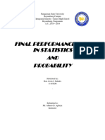 Pangasinan State University Senior High School performance task in statistics and probability