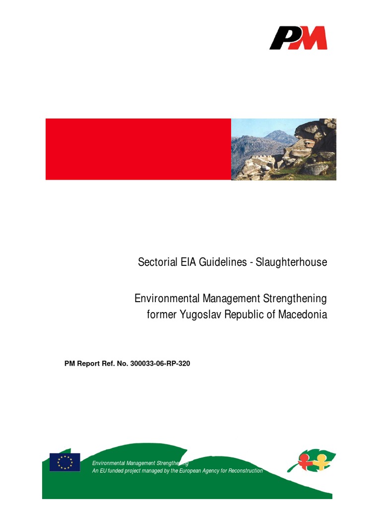EIA Guidelines For Slaughterhouses PDF Environmental Impact