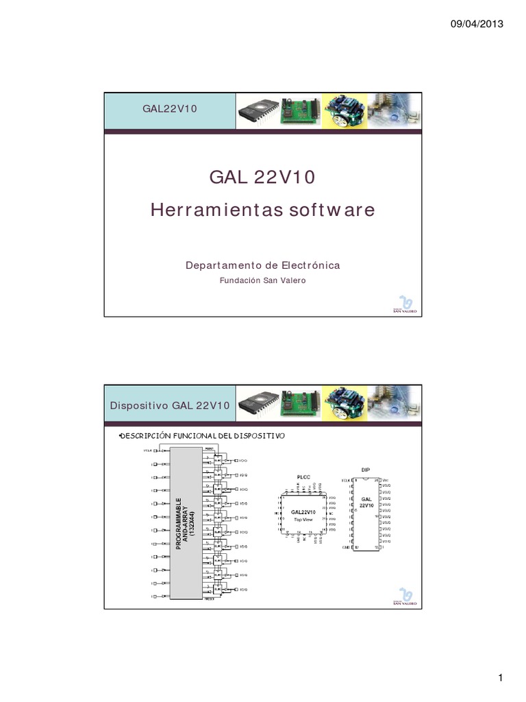 Datasheet y Programación GAL22V10 | PDF | Lenguaje de descripción de ...