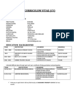 Sample CV