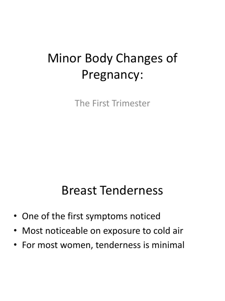 Minor Body Changes of Pregnancy The First Trimester PDF Pregnancy Vagina