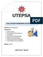 Evaluación Financiera de Inversiones Imprimir