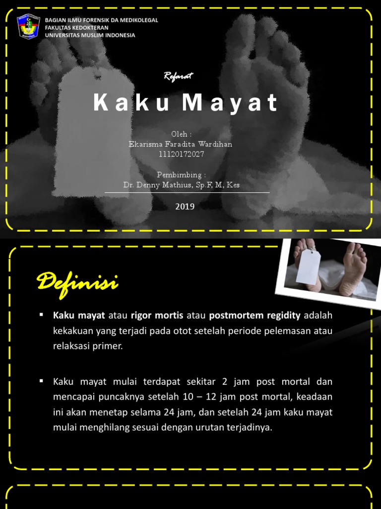 Proses dan Penyebab Kaku Mayat | PDF