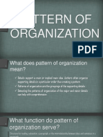 PATTERNS OF ORGANIZATION: UNDERSTANDING HOW DETAILS SUPPORT MAIN IDEAS