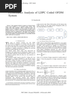 Performance Analysis of LDPC Coded OFDM System: XIV Poznań Telecommunications Workshop - PWT 2010 1