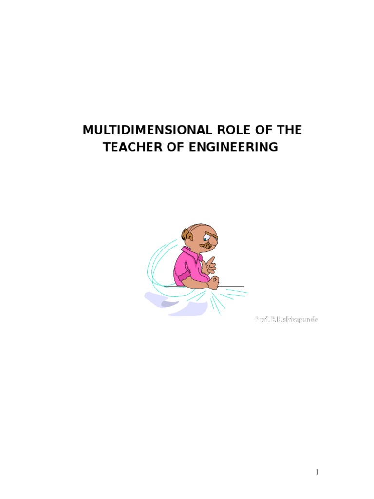 Role of The Teacher-Iit | PDF | Teachers | Teaching Method