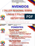I Encuentro Regional Sobre Lineas y Politicas Deportivas