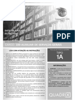 Quadrix 2014 CRB 6 Regiao Auxiliar de Servicos Gerais Prova PDF