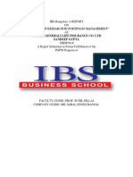 IBS-Bangalore A REPORT ON "The Study of Research in Portfolio Management" AT