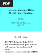 Implementation of Basic Digital Filter Structures: R.C. Maher