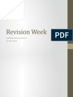 Revision Week: Auditing and Assurance 2 21 Mar 2019