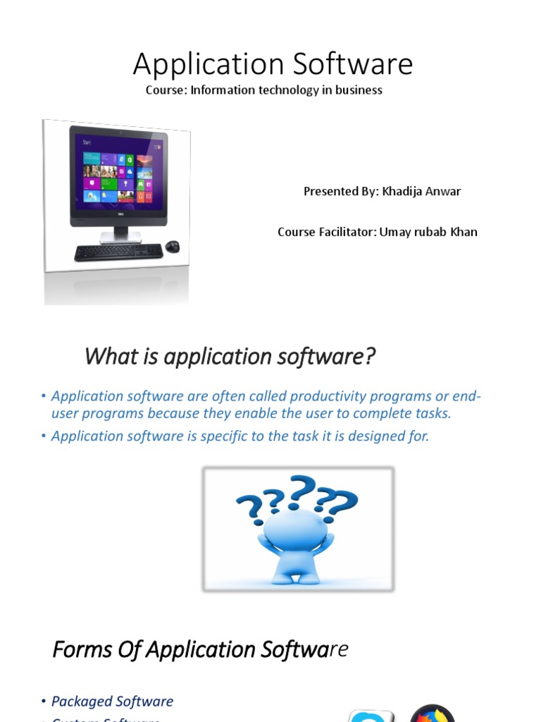 Understanding Application Software Types | PDF
