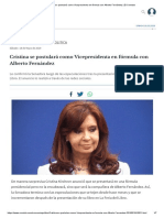 Cristina Se Postulará Como Vicepresidenta en Fórmula Con Alberto Fernández - El Cronista