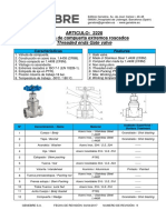 ARTICULO: 2220 Válvula de Compuerta Extremos Roscados: Threaded Ends Gate Valve