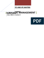 Strategic Management: Szabist Efe and Ife Matrix