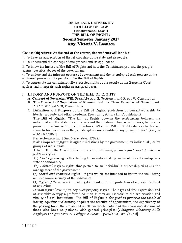 Atty. Loanzon - Consti Law II January 2017 Orig | PDF | Eminent Domain ...