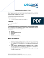 Prueba General de Continuidad Del Negocio: Fecha y Hora de Activación