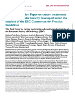 Esc Position Paper On Cardiovascular Effects of Cancer Treatements 2016