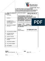 BOQ - MI.02.13: Request For Formal Written Price Quotation Form