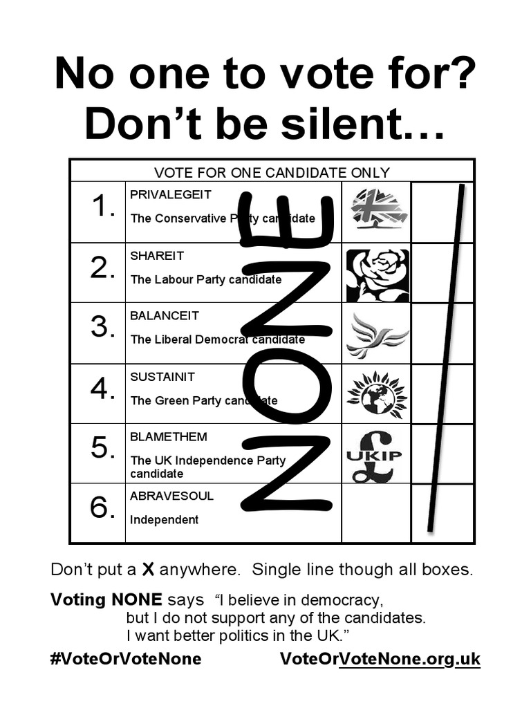 Vote for One Candidate or None | PDF