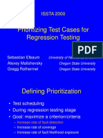 Prioritizing Test Cases For Regression Testing: ISSTA 2000