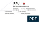 Fourth Official Control Sheet