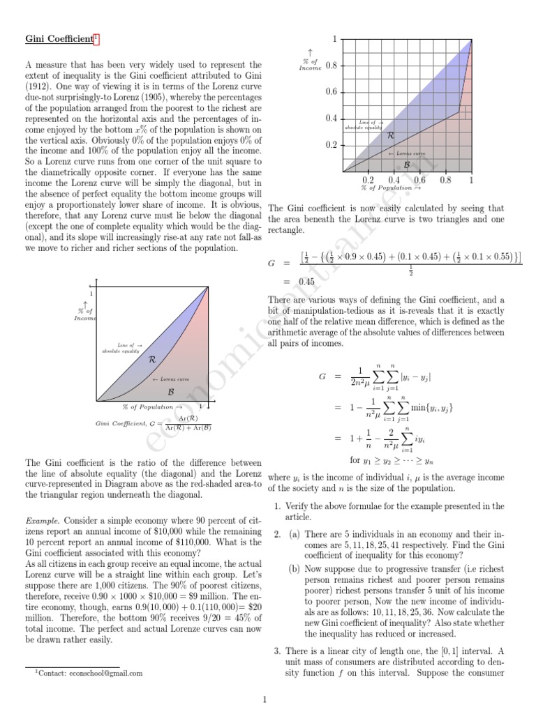 Understanding the Gini Coefficient | PDF | Gini Coefficient | Income