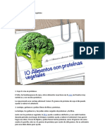 Alimentos Con Proteínas Vegetales