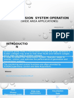 Transmission System Operation: (Wide Area Applications)