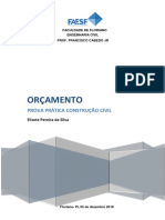 Orçamento - Levantamento Quantitativos - Elisete Pereira Da Silva PDF