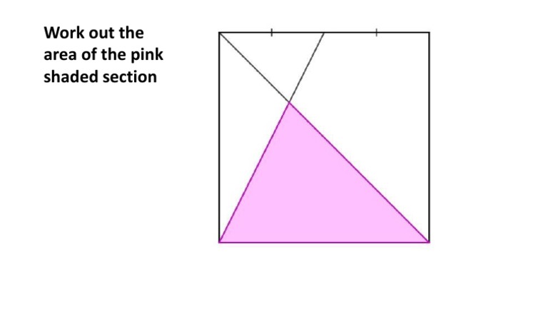 Work Out The Area of The Pink Shaded Section | PDF