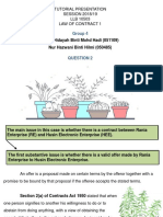 Tutorial Presentation SESSION 2018/19 LLB 10503 Law of Contract 1