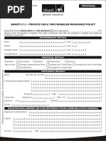 Bharti Axa Car Insurance Proposal Form