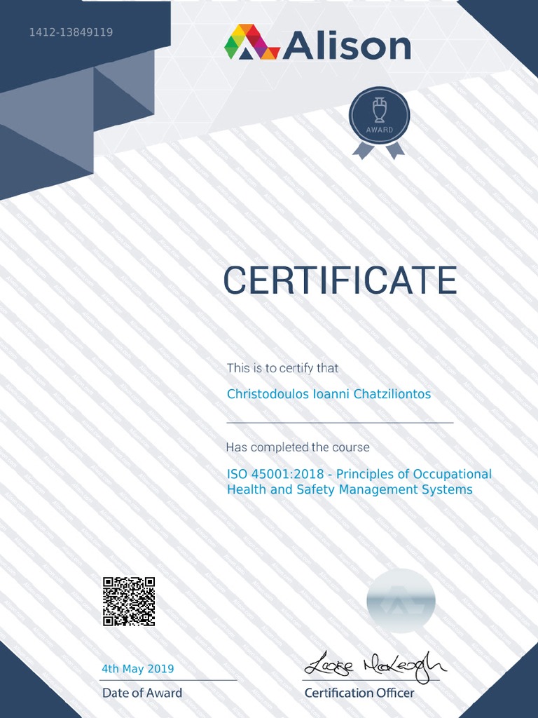 Alison Certificate 1412 13849119 PDF