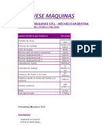 Equipamiento Talleres Pasado A Excel