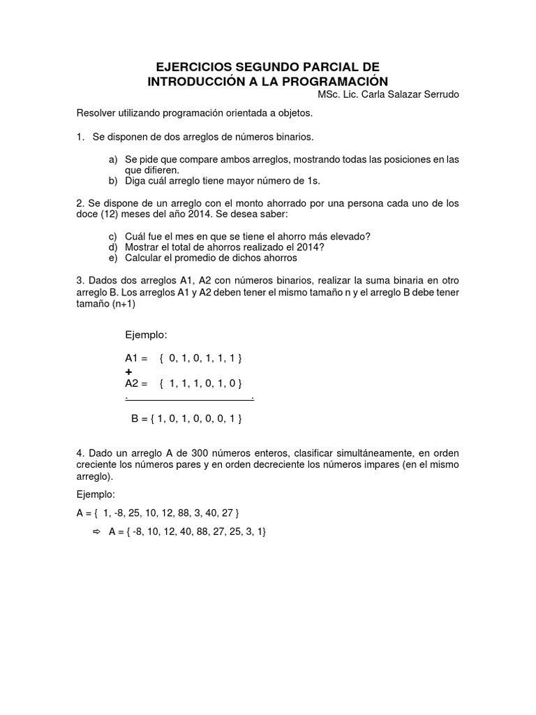 Ejercicios de Programación Orientada a Objetos | PDF | Número complejo ...