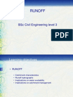 Runoff: BSC Civil Engineering Level 3
