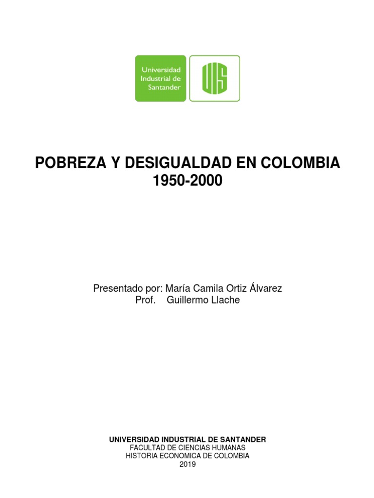 Pobreza y Desigualdad en Colombia 1950-2000 | PDF | Pobreza | Pobreza e ...