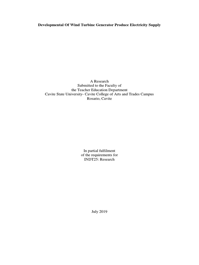 Development of Wind Turbine Generator PDF Wind Power Wind Turbine