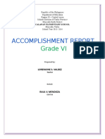 Accomplishment Report in Math