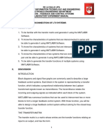 Experiment #4: Interconnection of Lti Systems I. Objectives