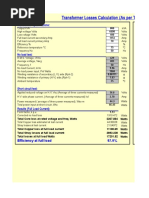 Transformer Losses Calculation (As Per Transformer Test Results)