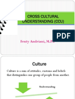 Cross Cultural Understanding (Ccu) : Fenty Andriani, M.PD