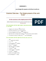 Grammar Exercises - The Simple Present of The Verb "To Be"