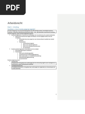 Arbeidsrecht Pdf