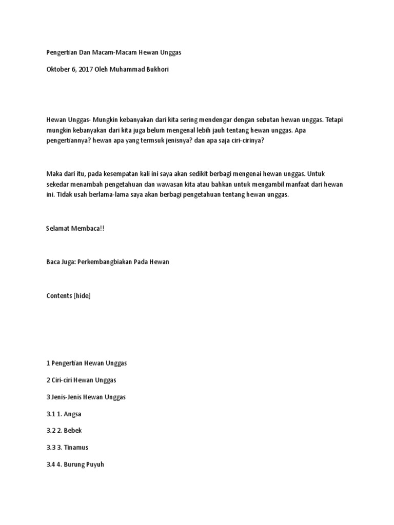 710 Koleksi Gambar Hewan Unggas Dan Ciri Cirinya Gratis Terbaru