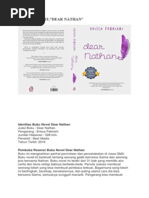 Resensi Buku Fiksi Dear Nathan Tugas Sekolahku