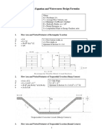 Design Equations - 26 X-Sections For Watercourse Improvement PDF