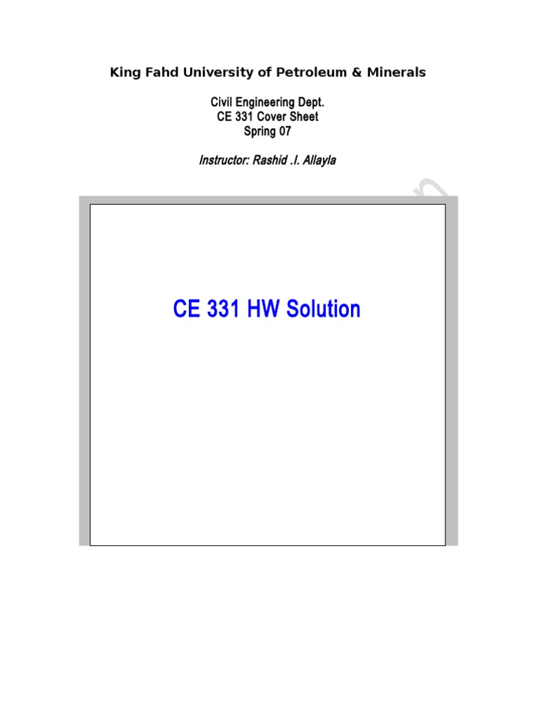 CE 331 HW Solution (20072) | PDF | Precipitation | Fahrenheit