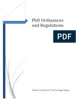 PHD Ordinances and Regulations